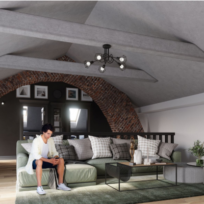 Kinkiet ARTEMIS czarny SL.1105 Sollux  (SL.1105)